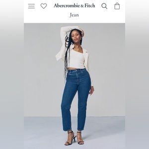 Abercrombie & Fitch Curve Love Straight Jeans NWT